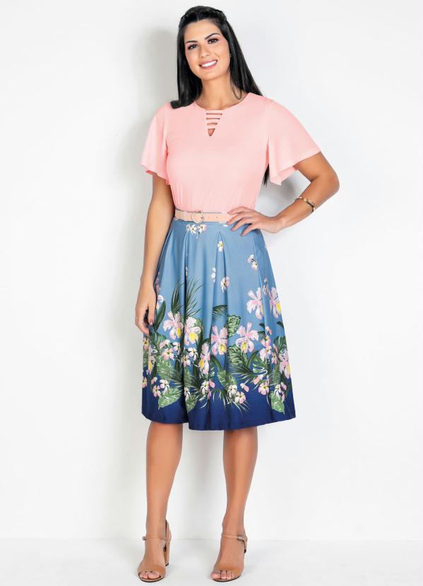 Outlet - Blusa com Manga Sino Rosa Moda Evangélica 4