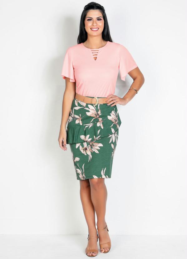 Outlet - Blusa com Manga Sino Rosa Moda Evangélica 6