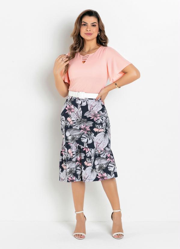 Outlet - Blusa com Manga Sino Rosa Moda Evangélica 8