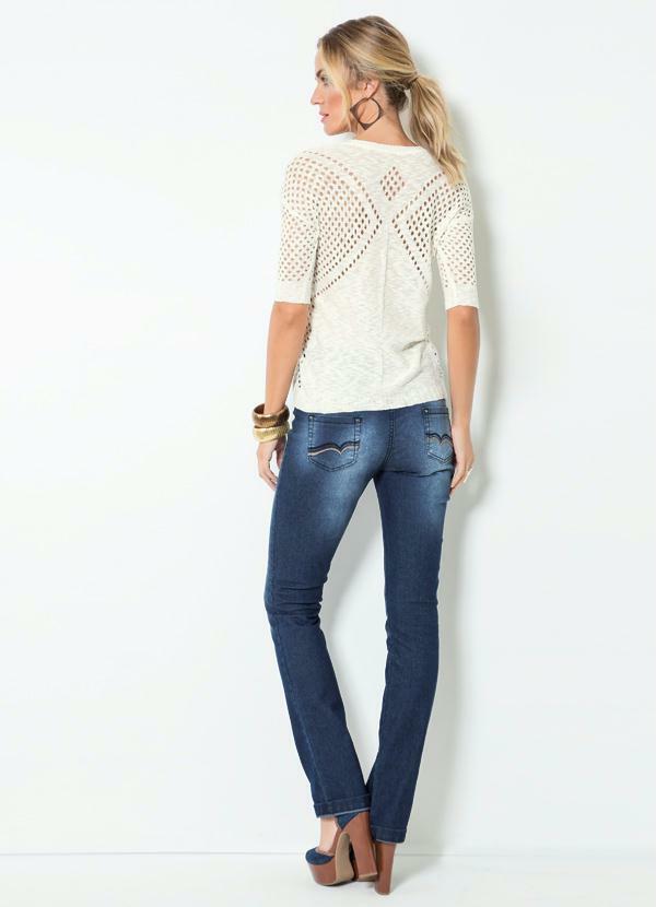 Multimarcas - Blusa Mink em Tricô com Vazados Off White 5