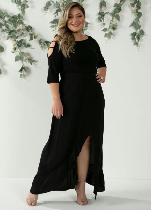 Quintess - Blusa Preta com Detalhe Vazado nas Mangas 10