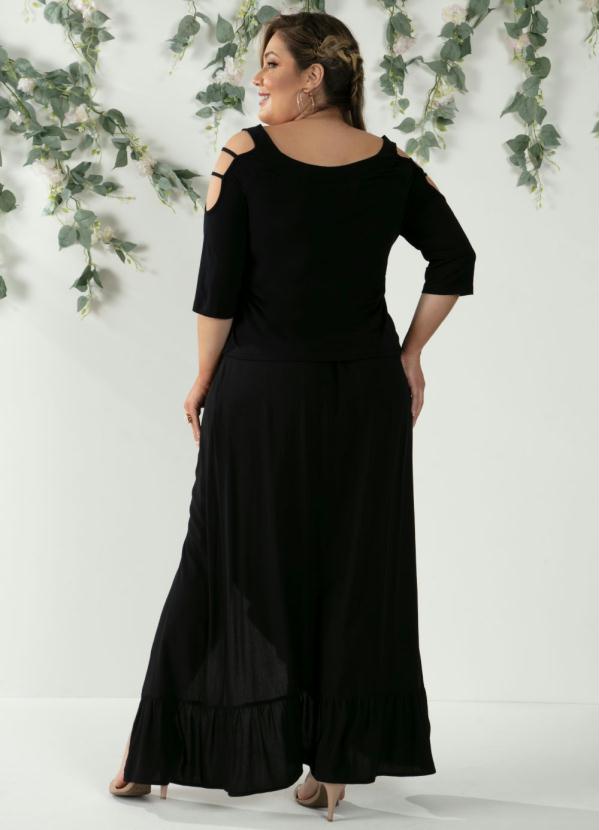 Quintess - Blusa Preta com Detalhe Vazado nas Mangas 9