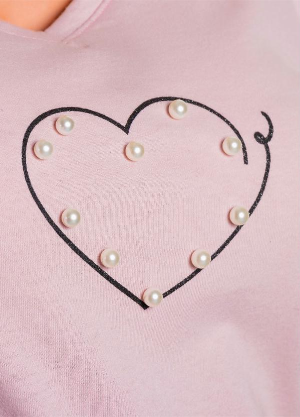 Outlet - Blusa Rosa Antigo com Pérolas Moda Evangélica 3