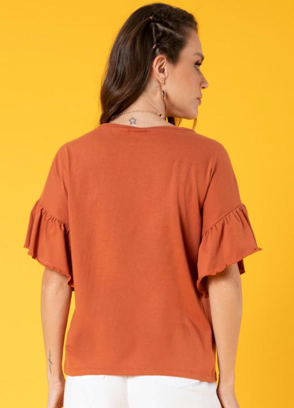 Quintess - Blusa Telha com Bordados em Floral e Mangas 3/4 2