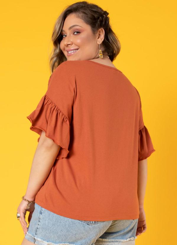 Quintess - Blusa Telha com Bordados em Floral e Mangas 3/4 6