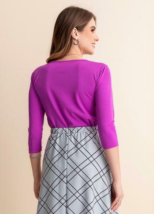 Rosalie - Blusa Violeta em Malha - ROSALIE