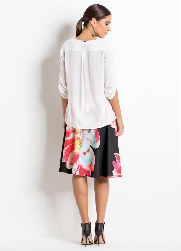 Quintess - Camisa com Manga 3/4 Off White Quintess 10