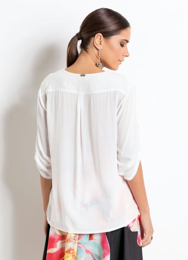 Quintess - Camisa com Manga 3/4 Off White Quintess 6