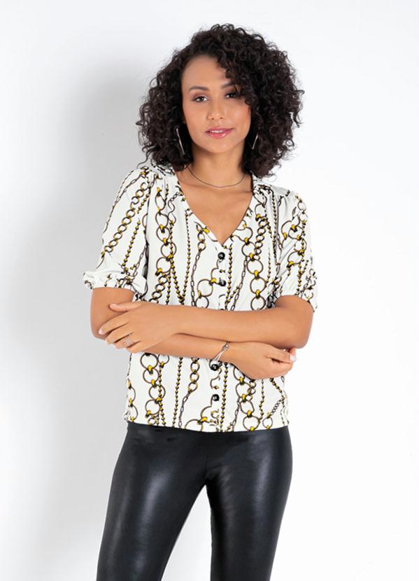 Outlet - Camisete Correntes com Botões Decorativos 1