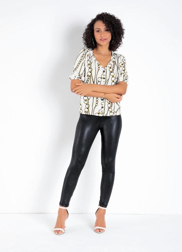 Outlet - Camisete Correntes com Botões Decorativos 3