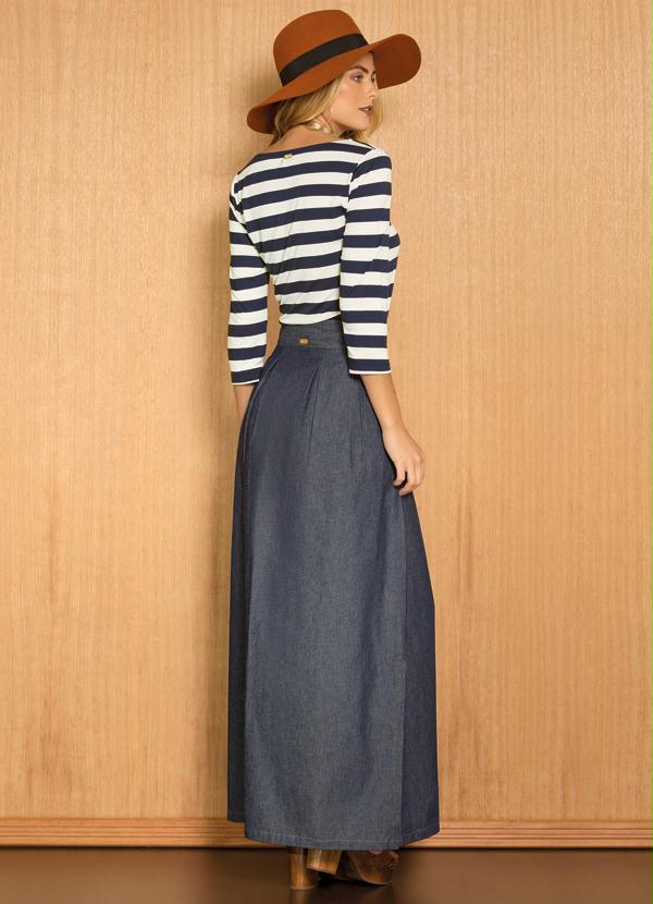 Quintess - Blusa Listrada com Amarração no Decote 5