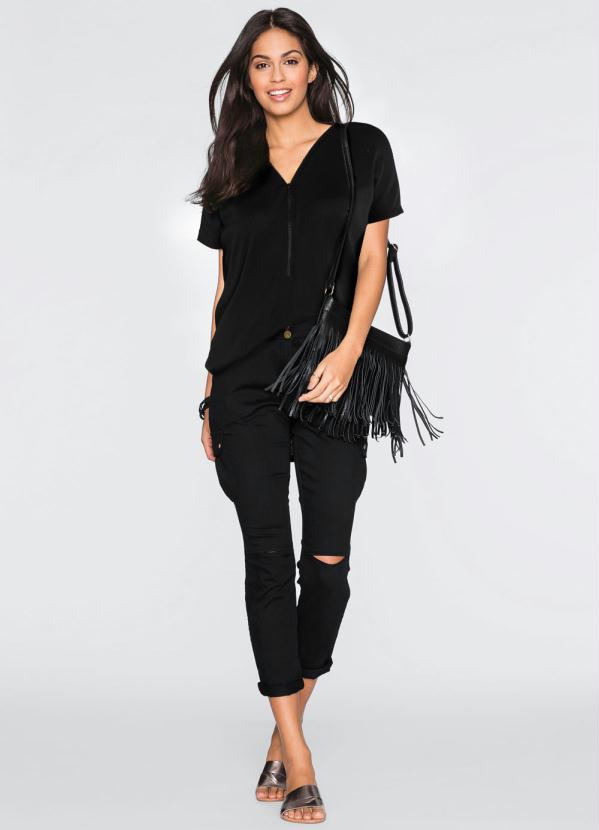 bonprix - Blusa Alongada Preta 5