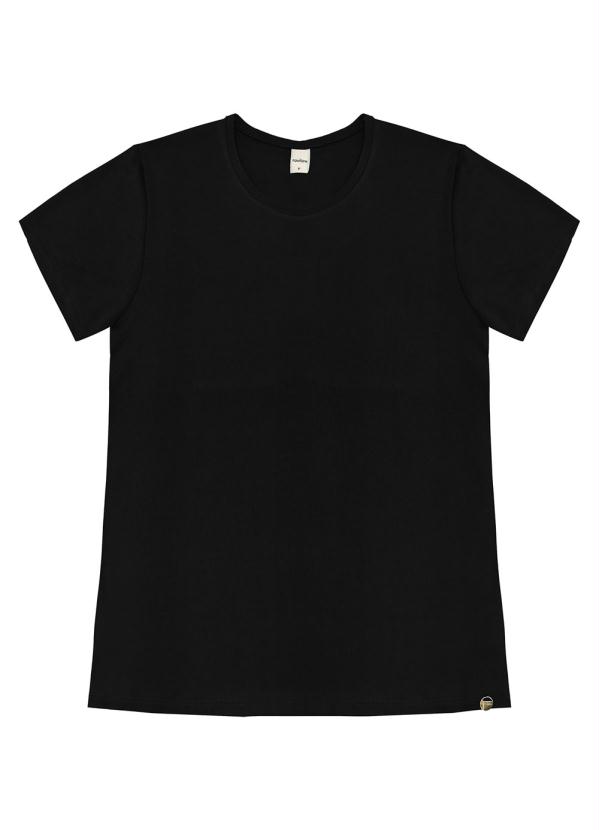 Rovitex - Blusa Básica Visco Tricô Feminina Preto 3