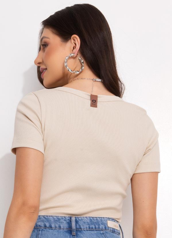 Colcci Jeans - Blusa Canelada Cj Bege 2