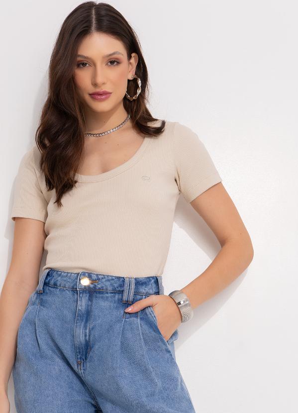 Colcci Jeans - Blusa Canelada Cj Bege 7