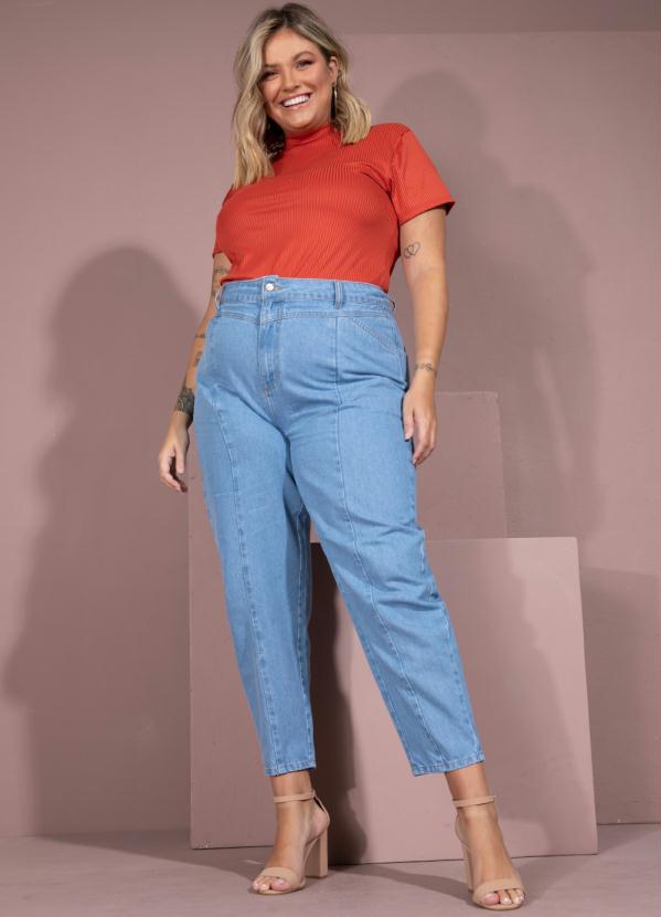 Quintess - Blusa Canelada Telha com Gola Alta 10