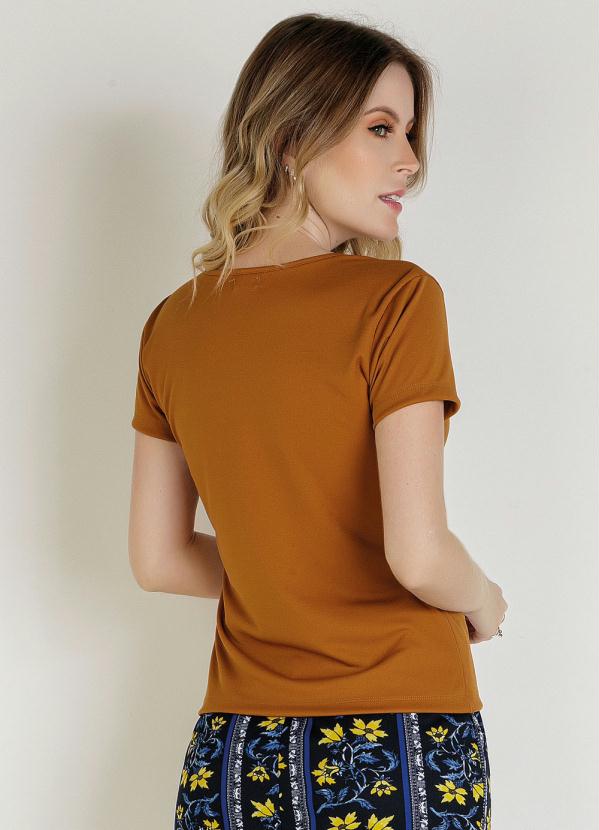 Rosalie - Blusa Caramelo com Franzido Moda Evangélica 2