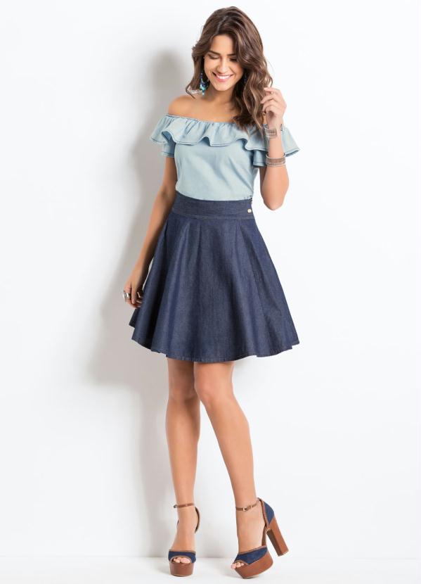 Quintess - Blusa Ciganinha Jeans 5