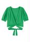 Marialícia - Blusa com Amarração Verde - variação: Verde