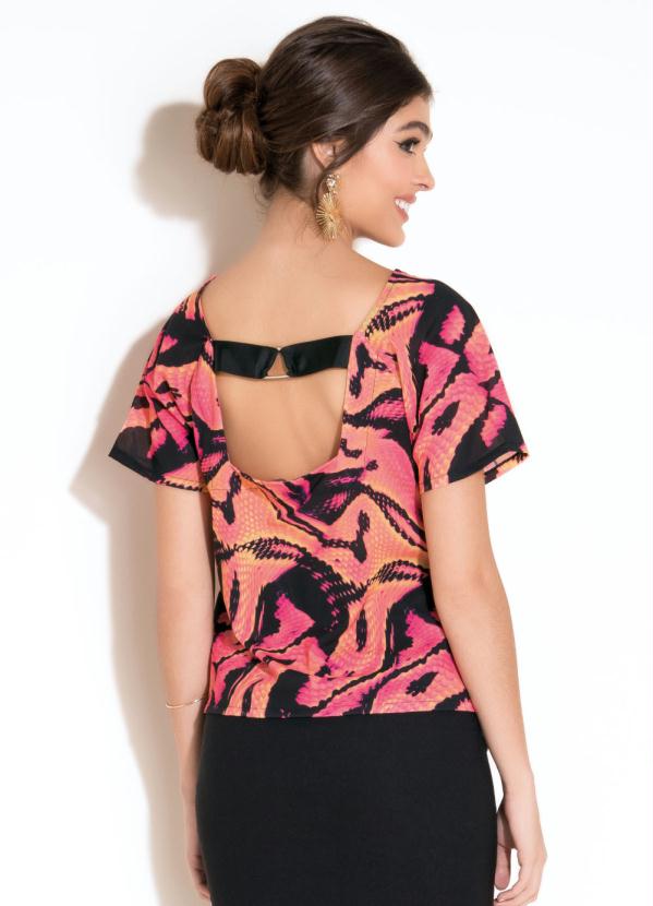 Quintess - Blusa com Detalhe de Tira Regulável Cobra Color 2