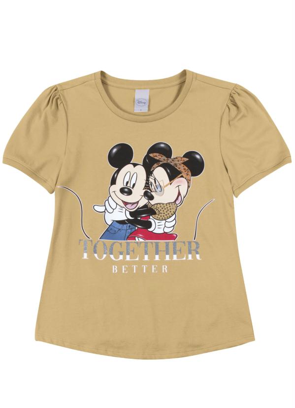 Disney - Blusa com Manga Diferenciada Marrom 3
