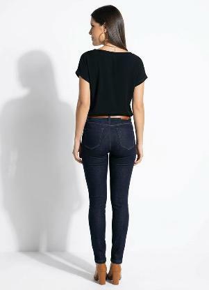 Quintess - Blusa com Mangas Curtas Preta - QUINTESS