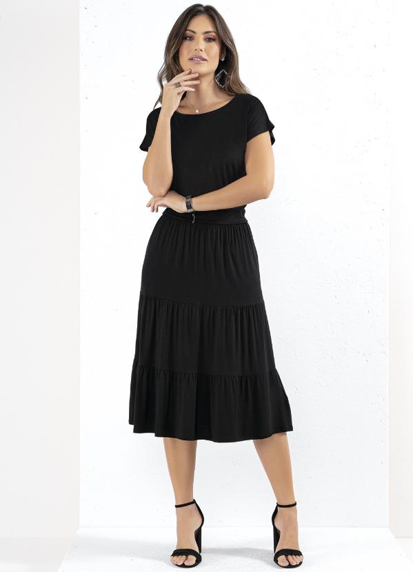 Quintess - Blusa com Mangas Curtas Preta 3