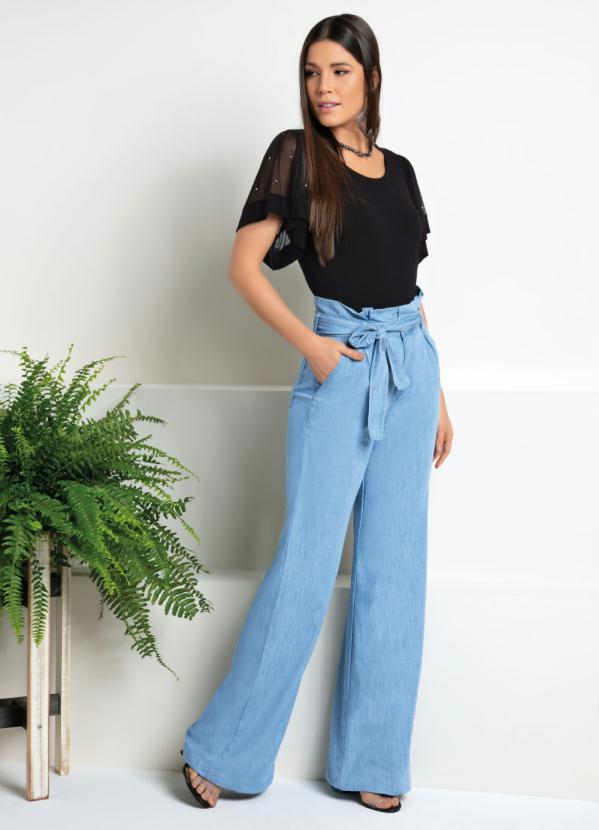 Quintess - Blusa com Mangas em Tule Preta 3