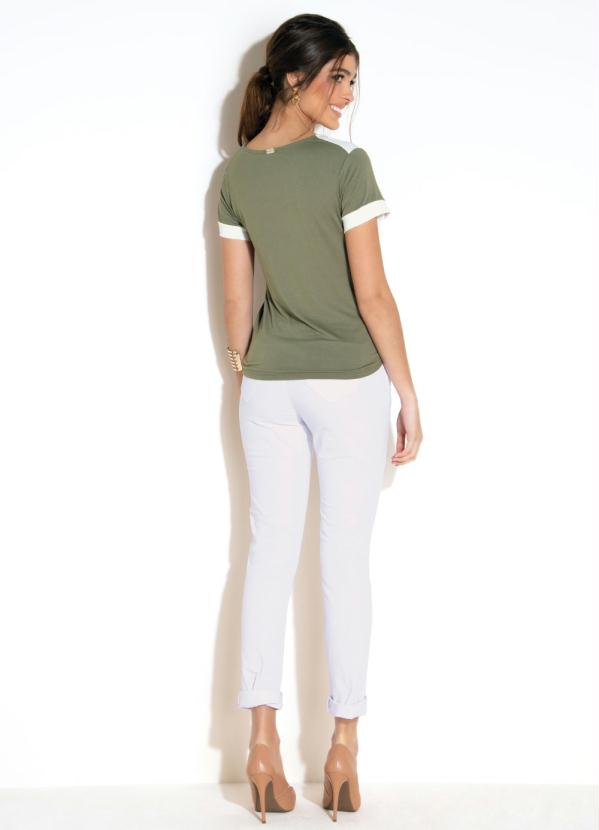 Quintess - Blusa com Recorte nos Ombros Verde 4