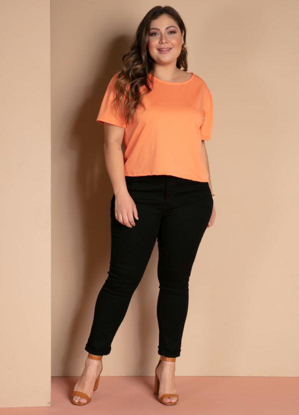 Blusa Coral com Franzidos e Zíper Costas - Quintess