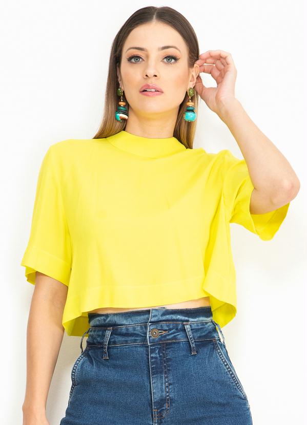 Forum Blusa de Crepe Amarela