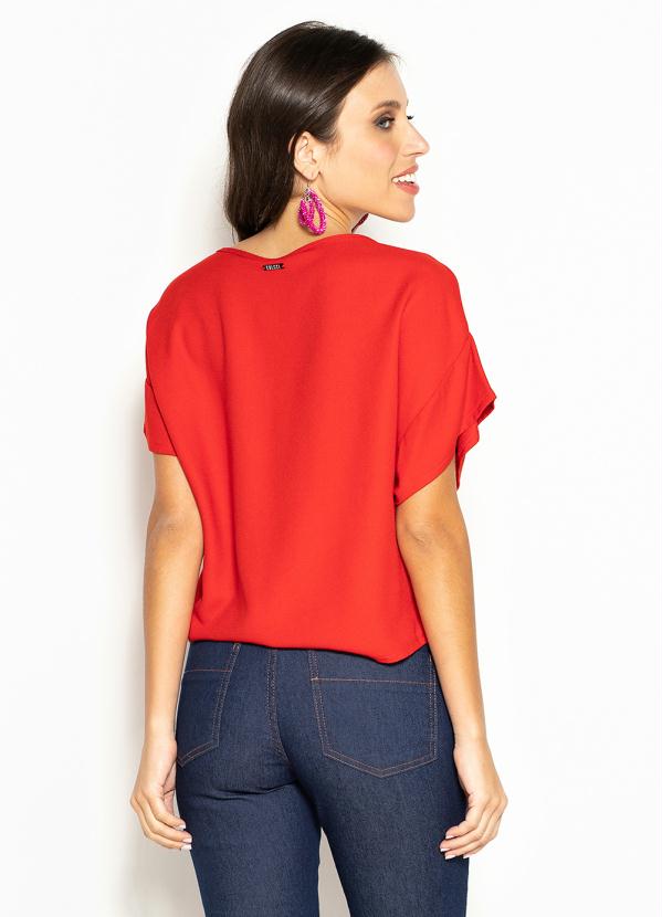 Colcci - Blusa de Crepe Vermelho 2