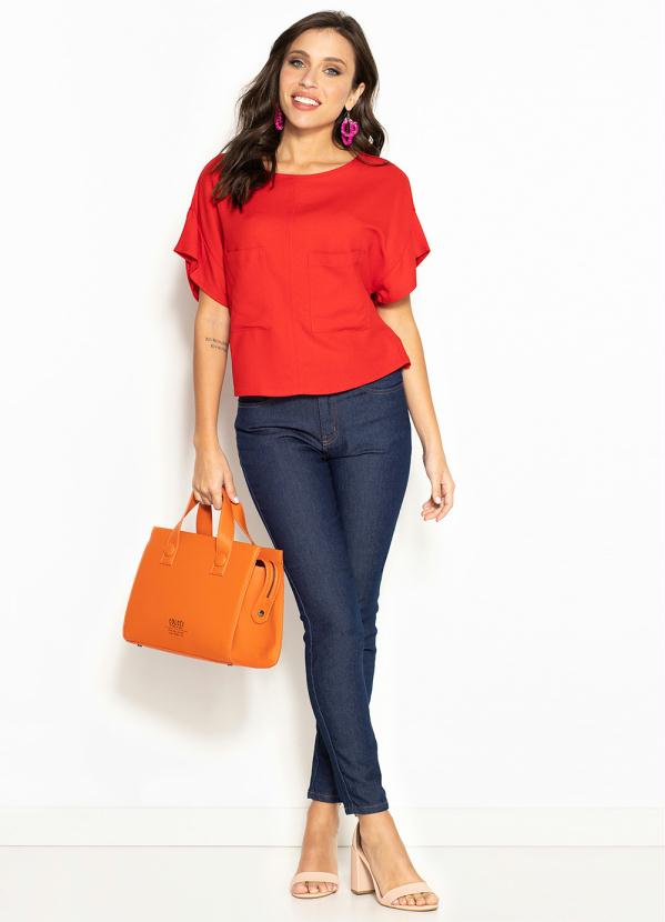 Colcci - Blusa de Crepe Vermelho 3