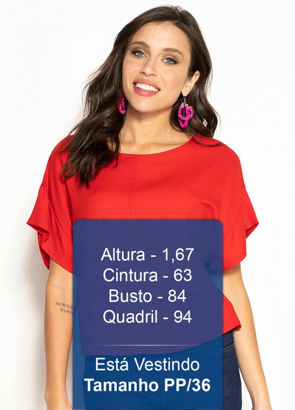 Colcci - Blusa de Crepe Vermelho 5