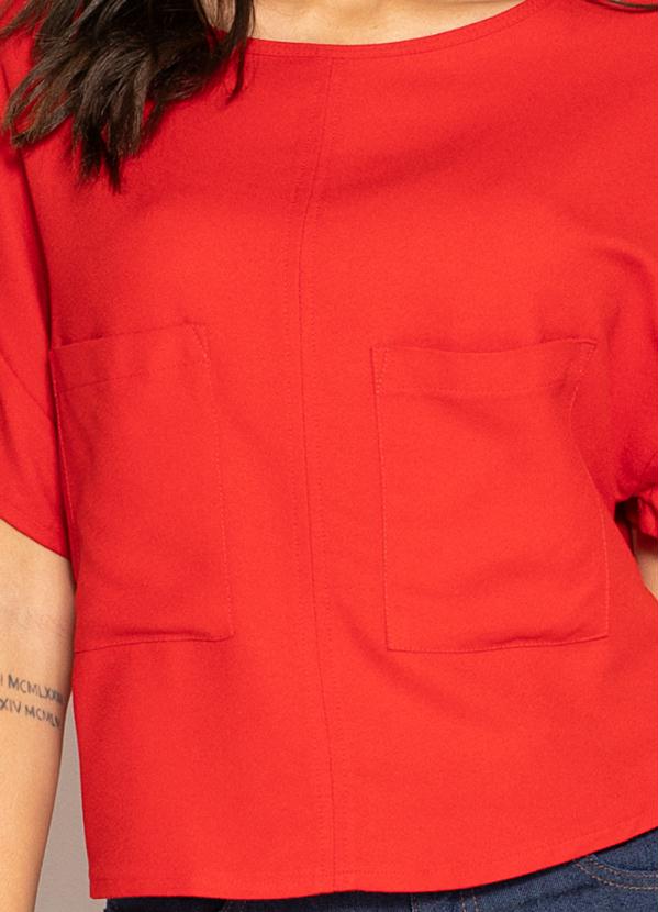 Colcci - Blusa de Crepe Vermelho 6