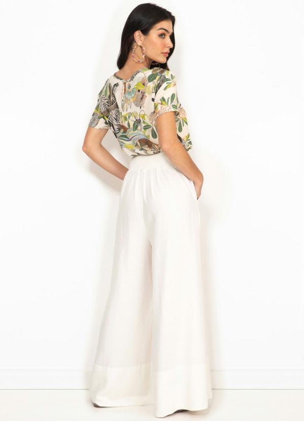 Colcci - Blusa de Viscose Estampada Off White 4