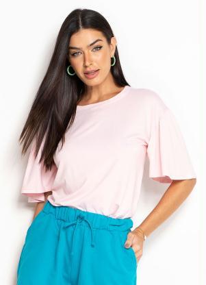 Blusa Feminina Ebifin Peplum Manga Curta - Estilo Babydoll Para Meninas 4-15 Anos