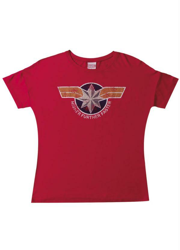 Marvel - Blusa em Viscose com Pedraria Vermelho