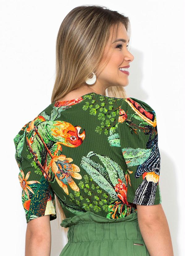 Colcci - Blusa Estampada Verde 2