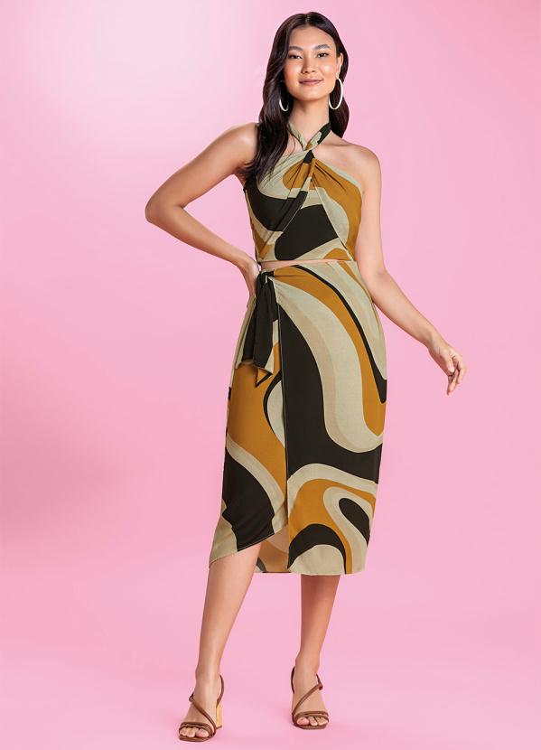 Marialícia - Blusa Estampado Digital Conceitual Preto 2