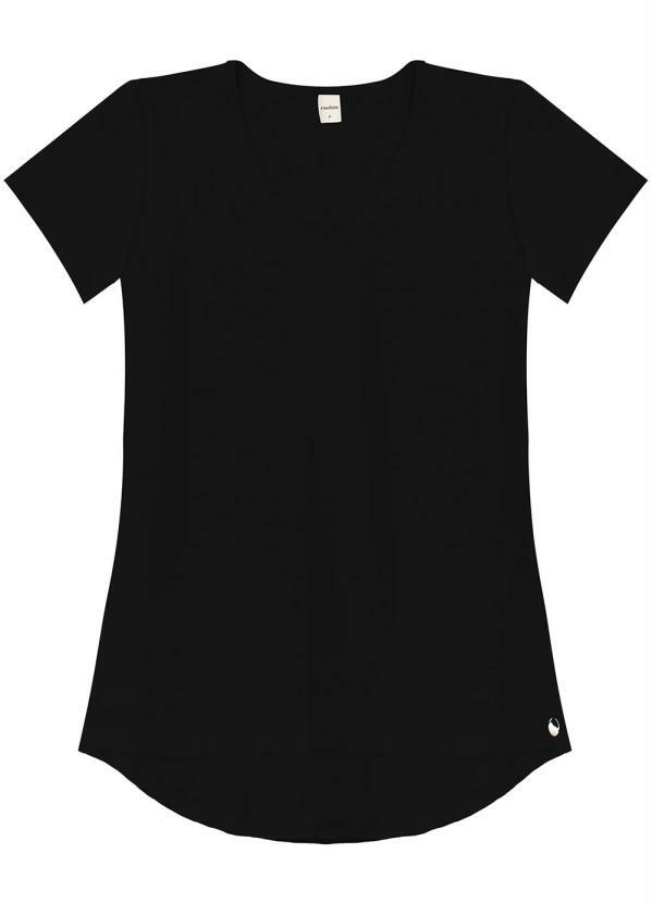 Rovitex - Blusa Feminina Básica Preto