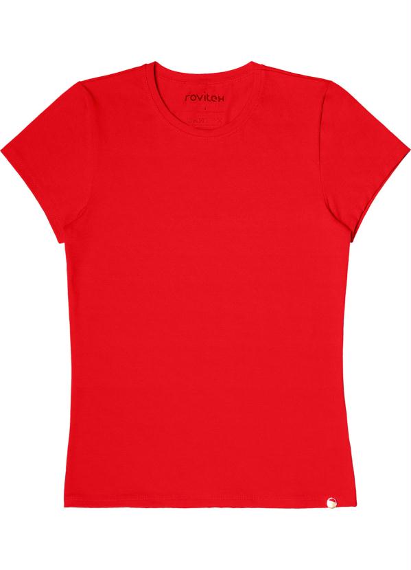 Rovitex - Blusa Feminina Básica  Vermelho 2