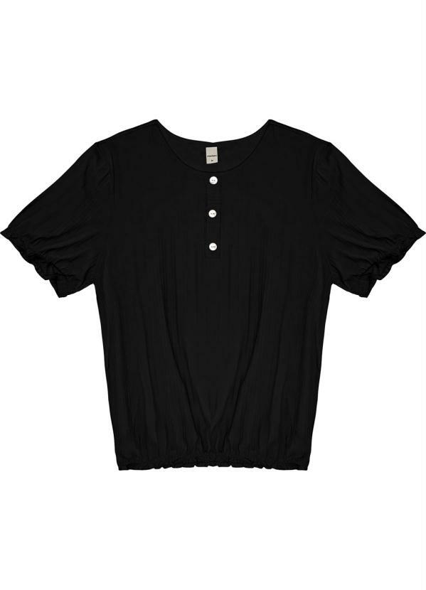 Rovitex - Blusa Feminina Canelada Preto