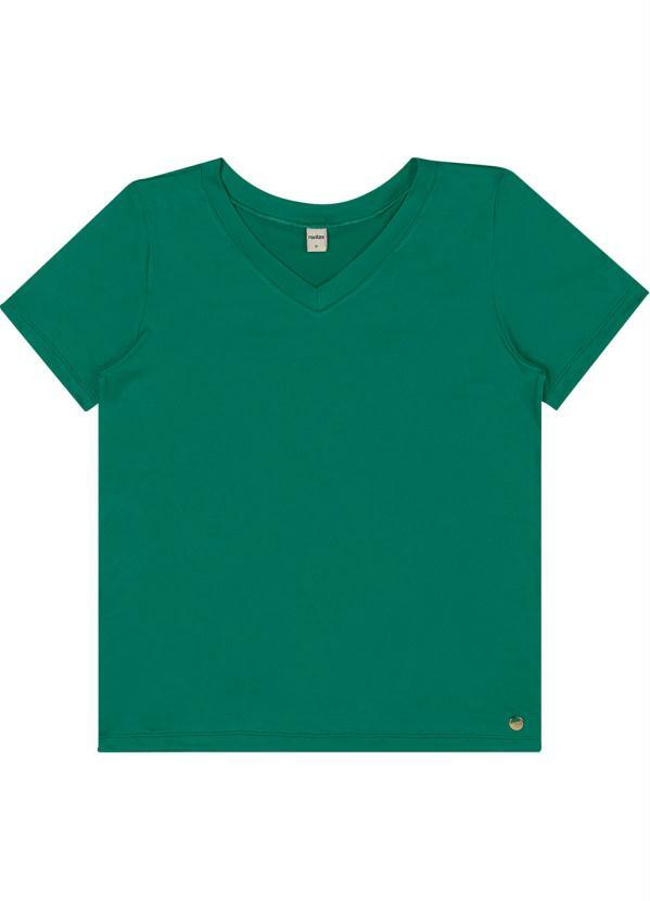 Rovitex - Blusa Feminina Malha Delicate Básica Verde