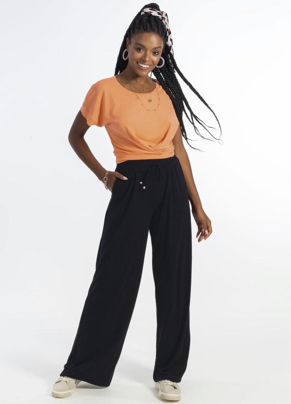 Cativa - Blusa Feminina Manga Curta Laranja 2