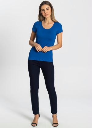 Rovitex - Blusa Feminina Viscotorcion Básica Azul - ROVITEX