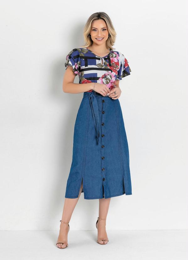 Rosalie - Blusa Floral Branca com Gota 5