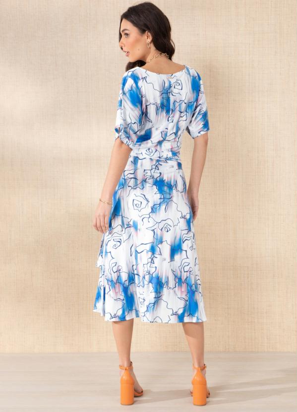 Outlet - Blusa Floral DegradêCom Amarração na Barra 8