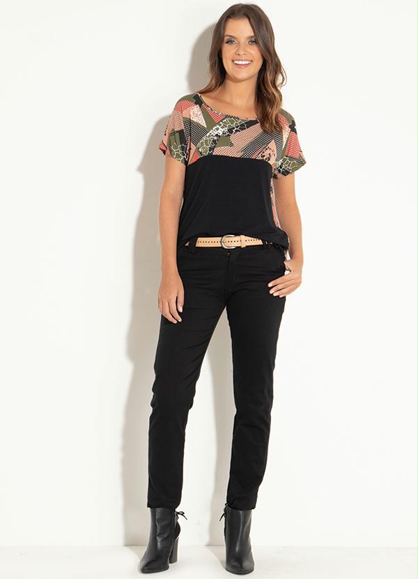 Quintess - Blusa Geométrica com Recorte na Frente 3