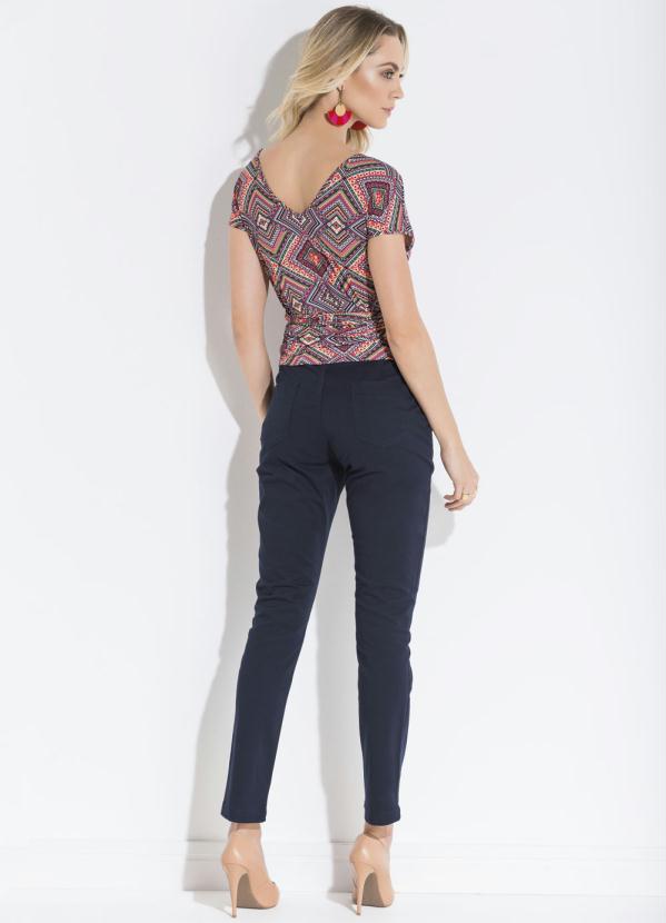 Quintess - Blusa Geométrica Quintess com Transpasse 9